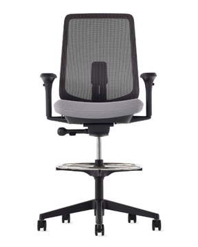 VERUS - Mesh office stool with Armrests with 5-Spoke base by Herman Miller - view 3